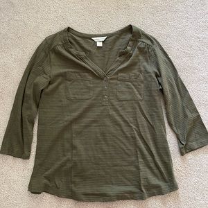 Christopher & Banks 3/4 sleeve top size M